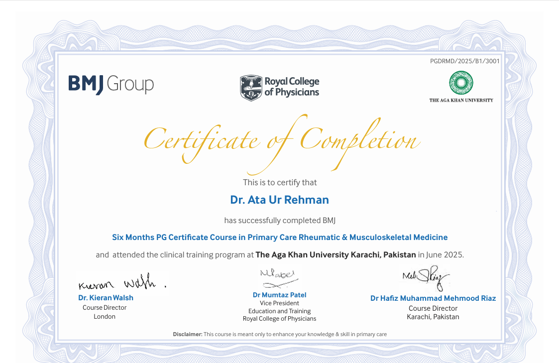 certificate rheu